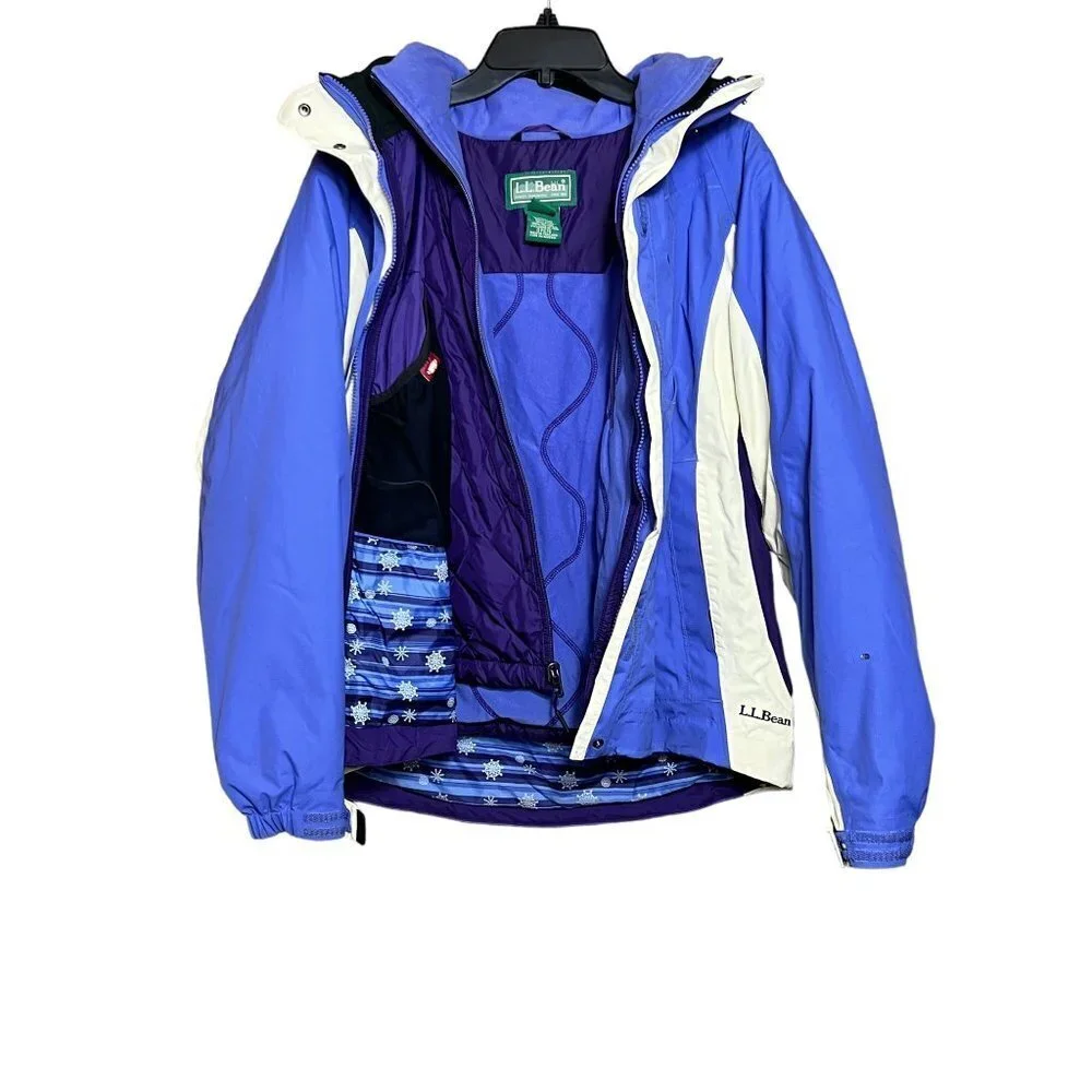 LL Bean Women's Purple & White Winter Jacket